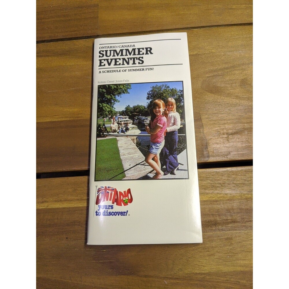 Vintage 1982 June July August Ontario Canada Summer Events Brochure